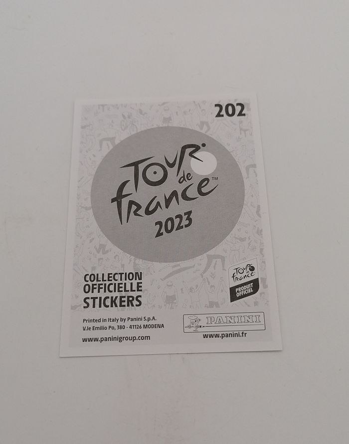 Panini Tour de France 2023 sticker N° 202. - photo numéro 3