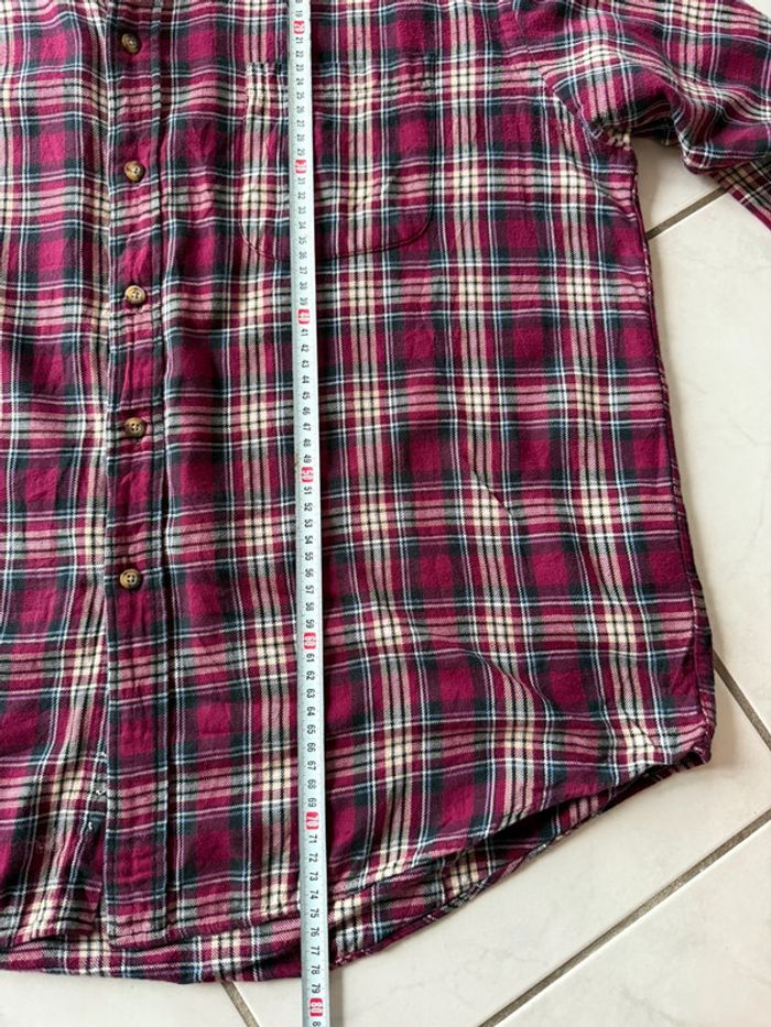 Chemise / Surchemise Croft & Barrow taille XL coton / flanelle couleur bordeaux beige & gris - photo numéro 8