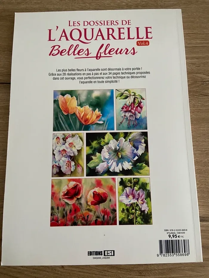 Livre les dossiers de l’aquarelle belles fleurs - photo numéro 2
