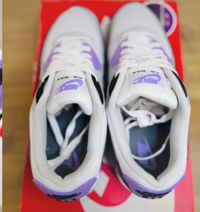 Nike Air Max 90 White Cool Grey Violet Lilac Taille 42 - photo numéro 4