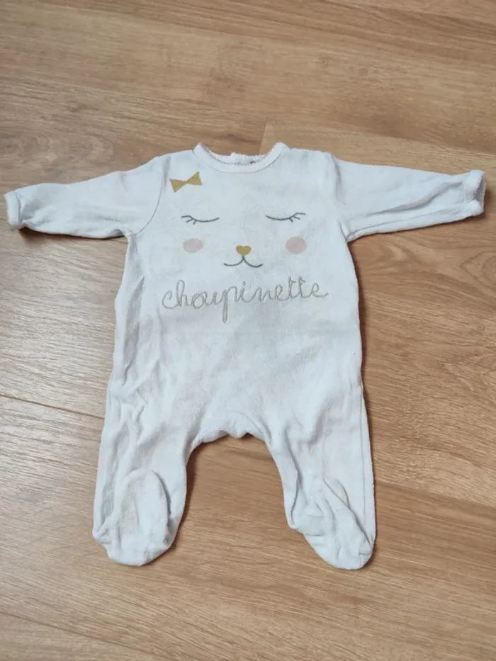 Lot de pyjamas velour 3 mois - photo numéro 3