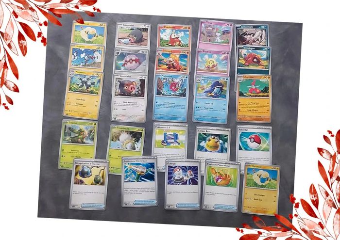 Gros lot de cartes Pokémon de différents types