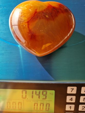 Cornaline de Madagascar forme cœur 149g