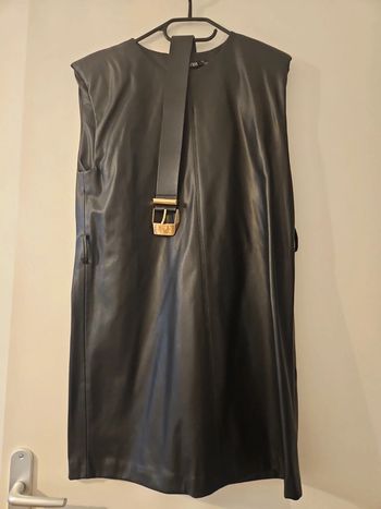 Robe soirée zara noir similicuir