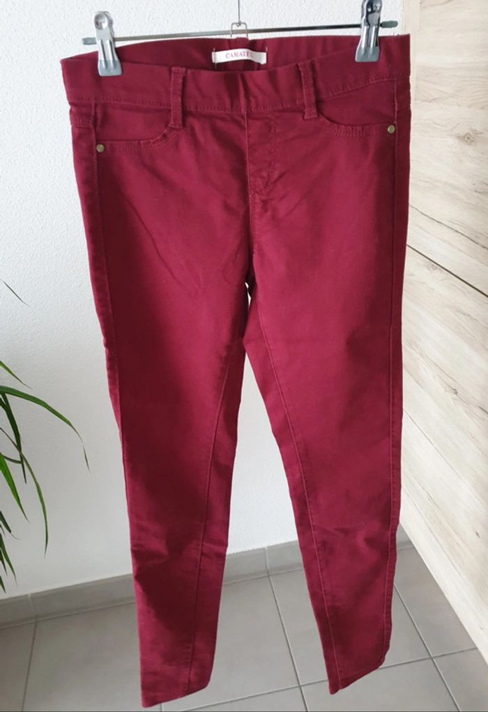 Jegging rouge camaieu