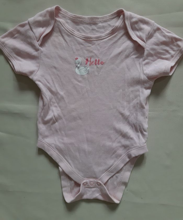 lot de 2 bodies manches courtes fille - cygnes - 2 ans - 92 cm - photo numéro 6