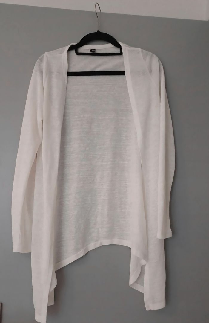 Gilet long fin blanc taille 36