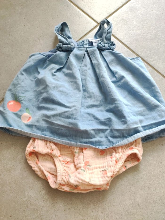 Robe avec bloomer p'tit bisou 9 mois
