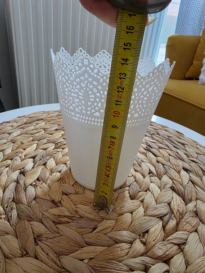Pot décoratif blanc en plastique - photo numéro 5