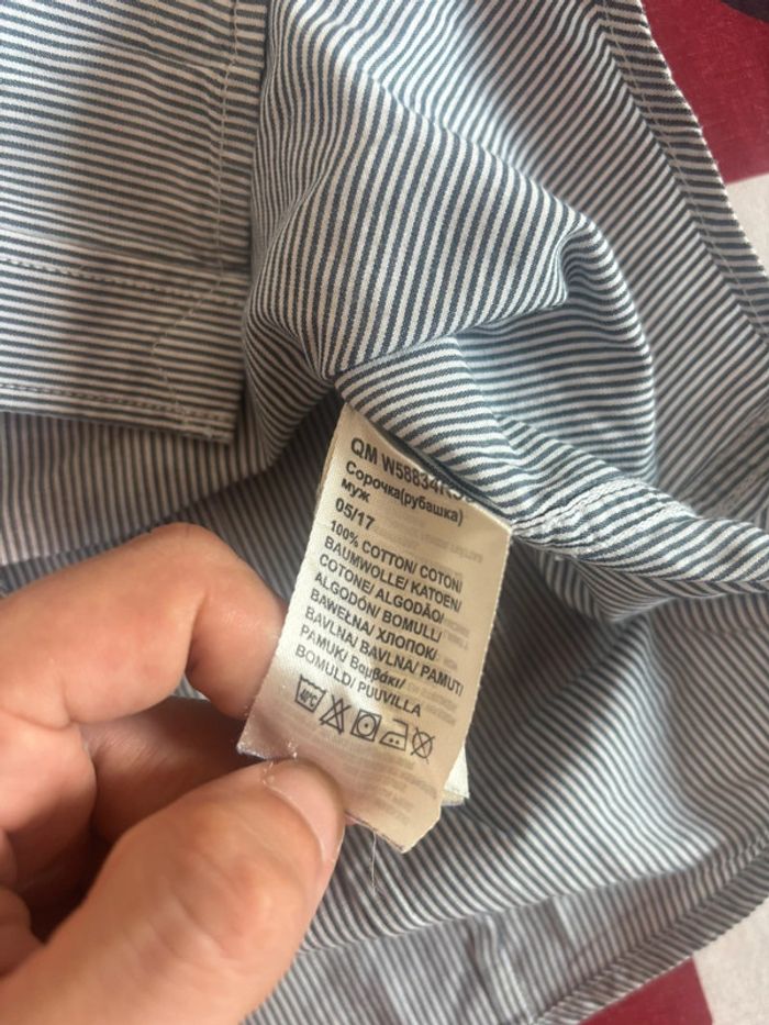 Chemise Wrangler bleu et blanc à rayures taille L - photo numéro 11