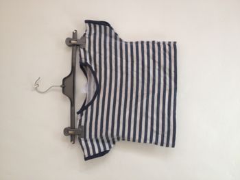 T-shirt rayé-blanc et marine-manches courtes-pour enfant