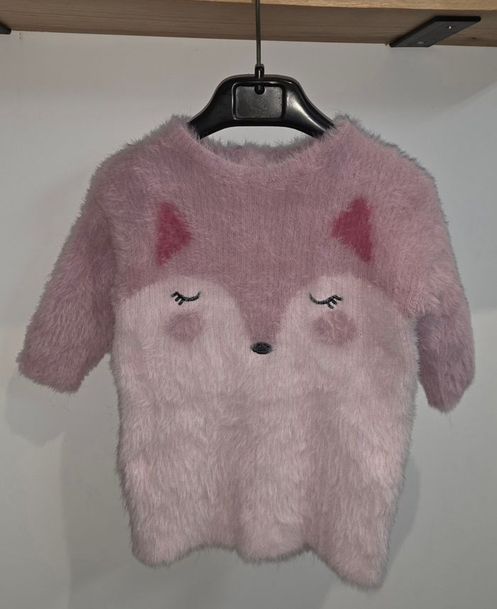 Robe pull epaisse rose 6 mois