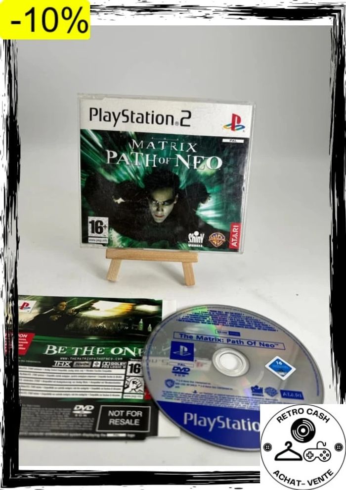 PS2 Playstation 2 PAL the matrix path of neo promo press presse avec 2 jaquettes
