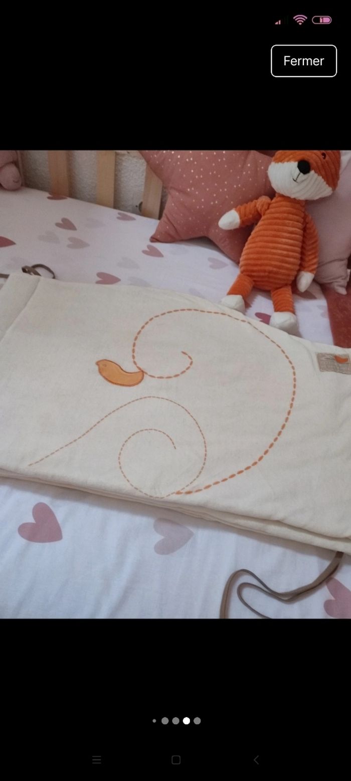 Tour de lit Winnie l'ourson - En très bon état - Disney - Beige et orange - photo numéro 5