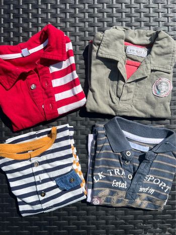 Lot de 4 polos manches longues