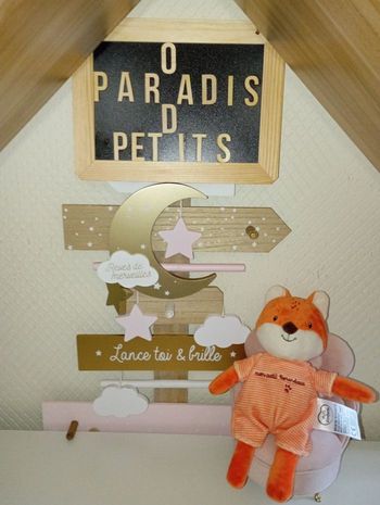 Peluche renard mon petit renardeau mots d'enfants 