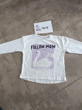 Tee shirt manches longues Zara 24 mois
