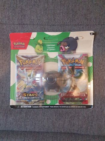 Duopack boosters pokemon gomme stars étincelantes évolution à paldea