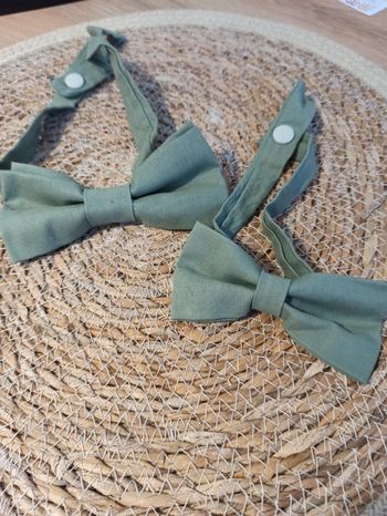Noeud papillon en tissu vert