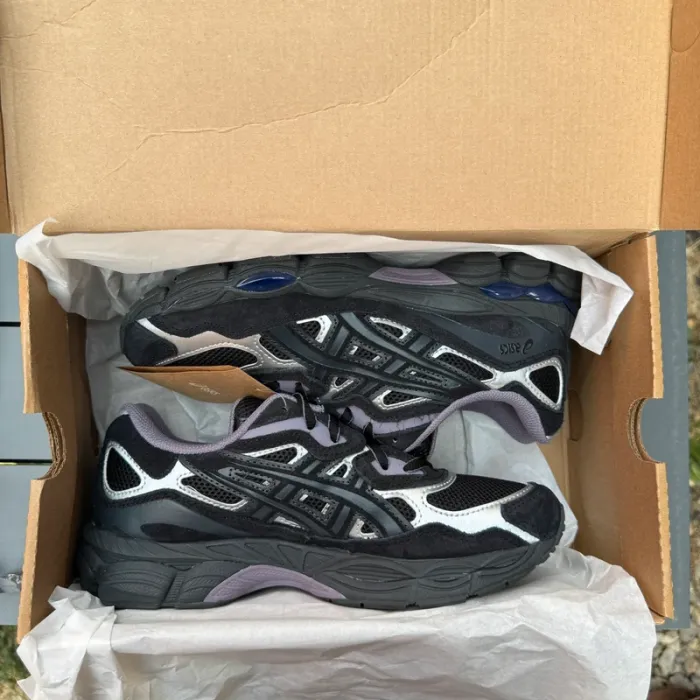 Asics Gel NYC - Black Purple Graphite grey - Violet noir - Taille 38 - photo numéro 9