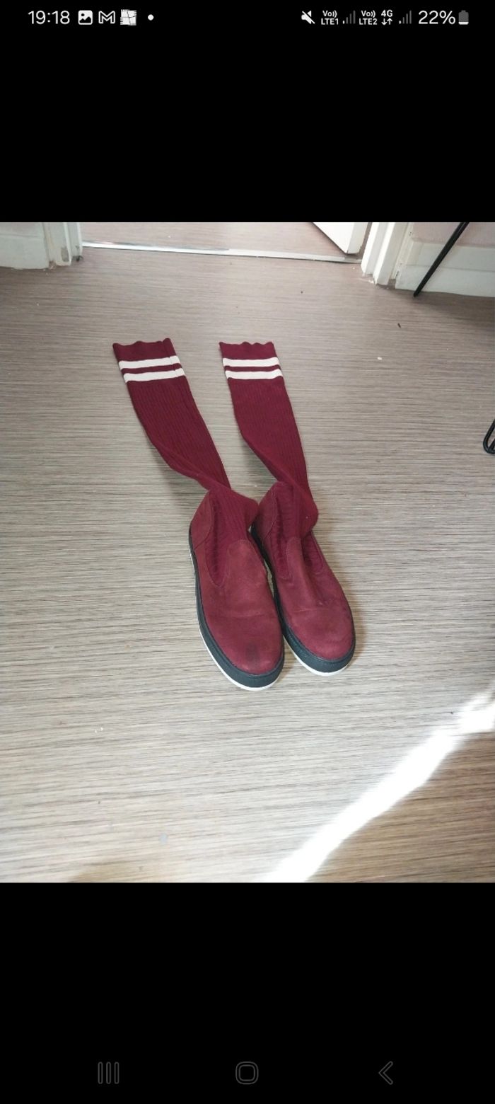 Bottes bordeaux T 40.5 - photo numéro 2