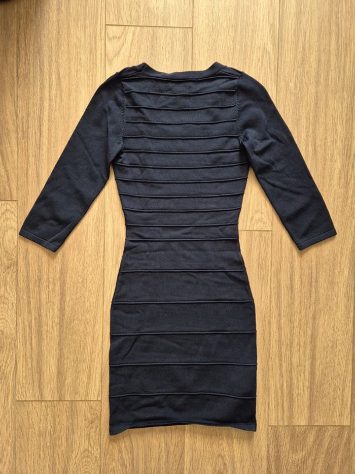 Robe moulante bleue marine mango 3/4 - photo numéro 2