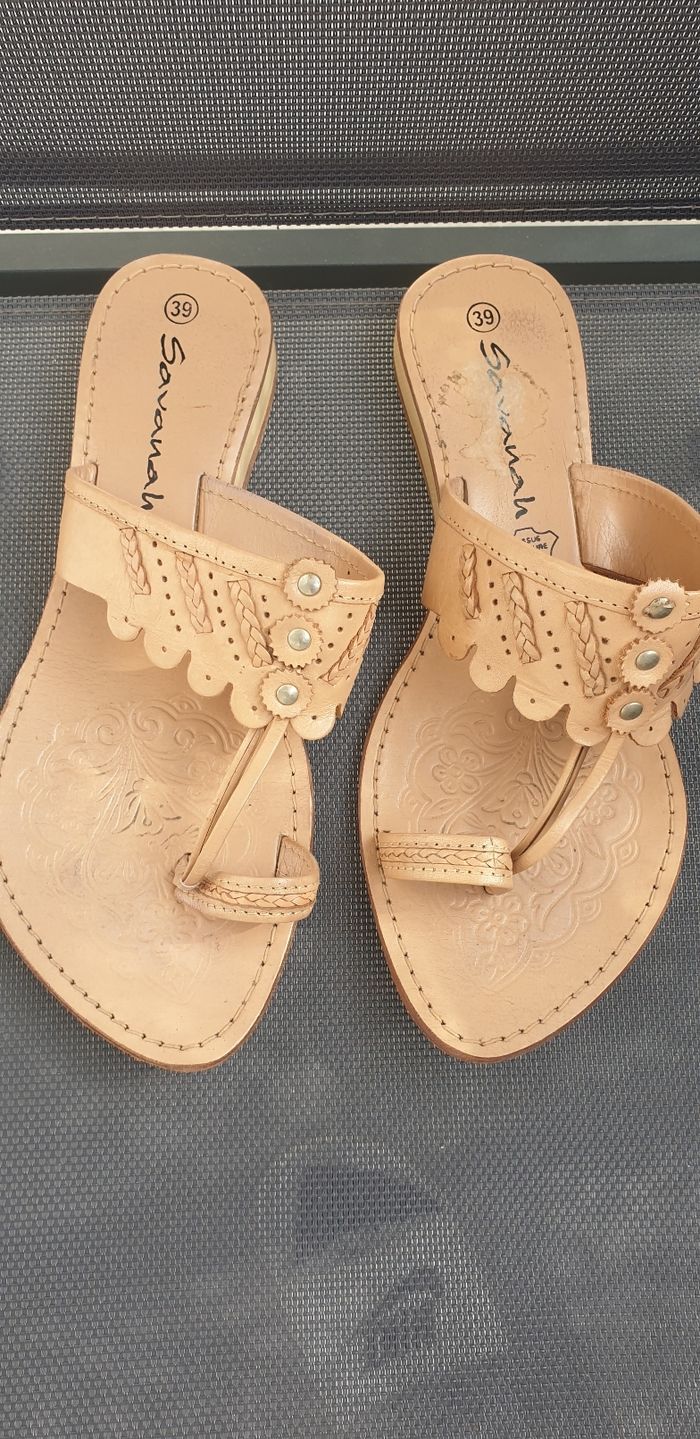 Claquette beige savanah 39
