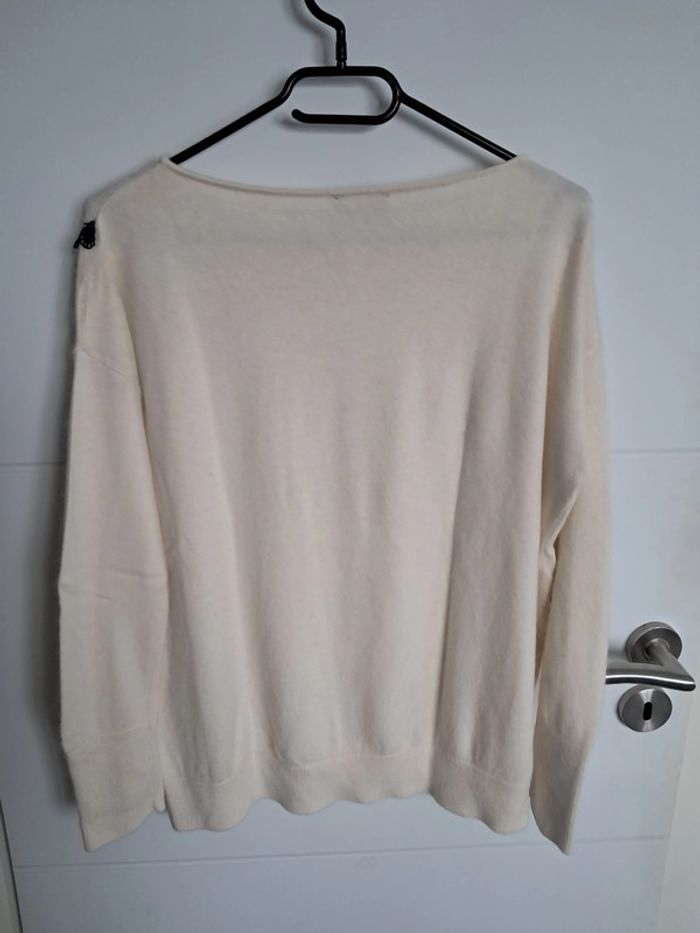 Pull crème et noir avec dentelle kookai - photo numéro 7
