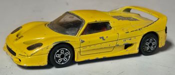 Bburago Ferrari F50 1/43Made in Italy jaune voiture miniature