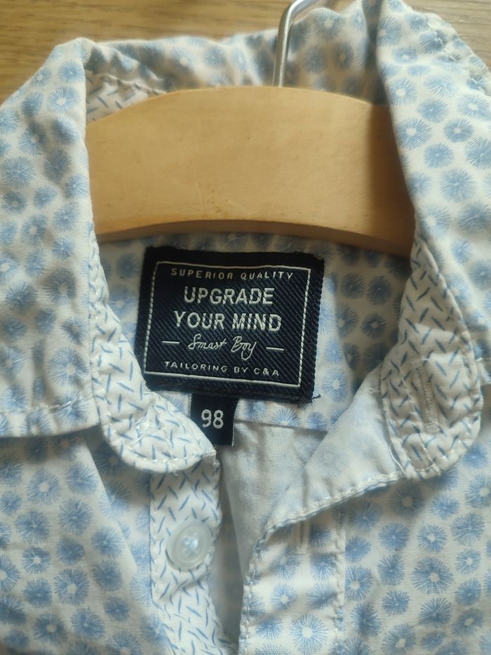 Chemise 3 ans/ manches longues/ motif fleurs bleues - photo numéro 4