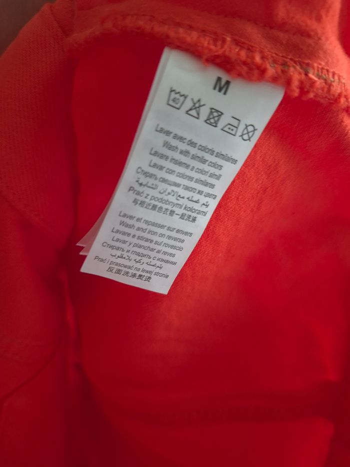 💕Jolie Veste en jean sans manches / Gilet cropped - BZB Orange  -femme  T.M 💕 - photo numéro 4