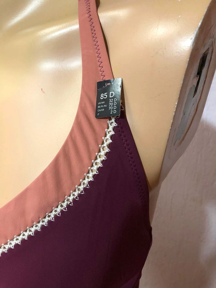 Bikini 2 pièces Mauve Etam - n e u f - photo numéro 3