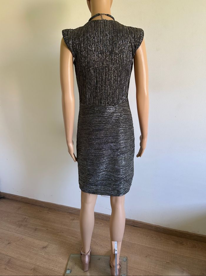 Robe argentée et dorée brillante à manches courtes Morgan taille XS jamais portée - photo numéro 6