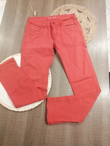 Jean skinny rouge taille 38