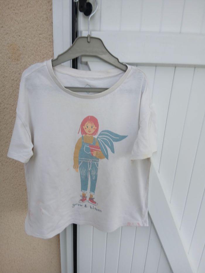 Lot 2 tee-shirts filles tex taille 7/8 ans - photo numéro 3