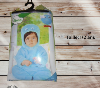 Déguisement monstre bleu 1 / 2 ans - neuf (dg-17)