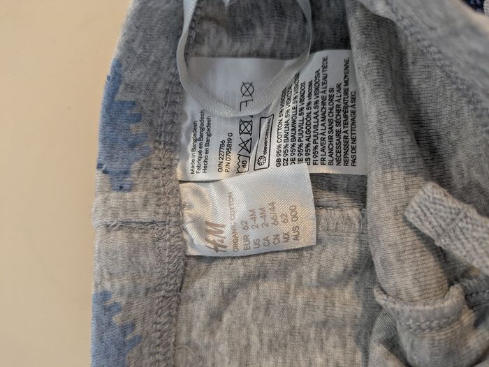 Lot de Leggings H&m – 3-6 mois / 62 cm – Gris – ERBUL-1 - photo numéro 3