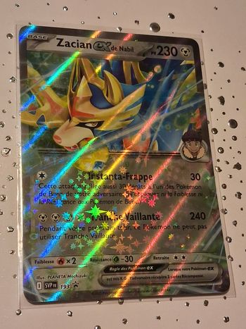 Carte Pokemon Zacian Ex de Nabil SVP 193 Promo