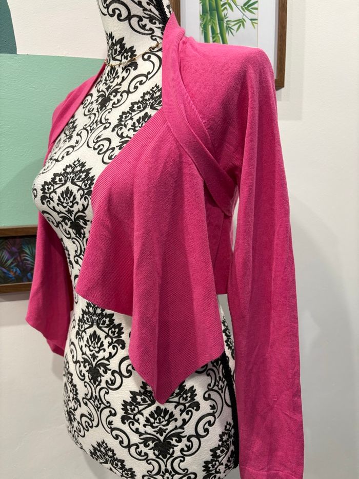 Boléro / gilet court Sinequanone rose fuchsia – Taille 36 – Excellent état - photo numéro 5