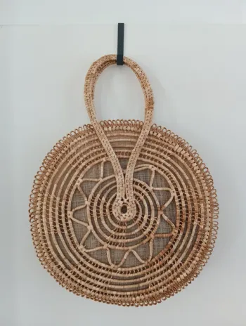 Sac Panier en osier vintage