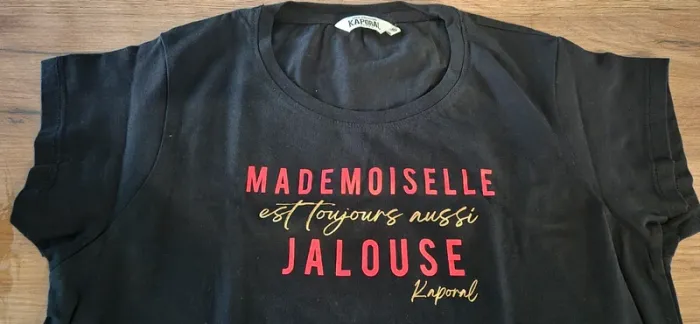 Tee-shirt kaporal "mademoiselle jalouse" taille 16 ans - photo numéro 2