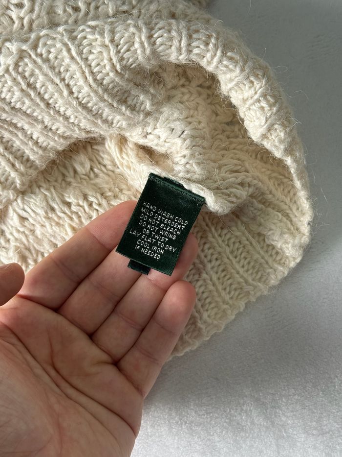 Pull sweat en maille ajouré Ralph Lauren blanc crème pour mixte taille XS - photo numéro 8