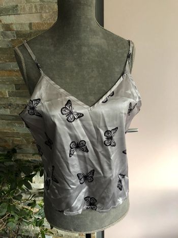 Débardeur papillons satin 40