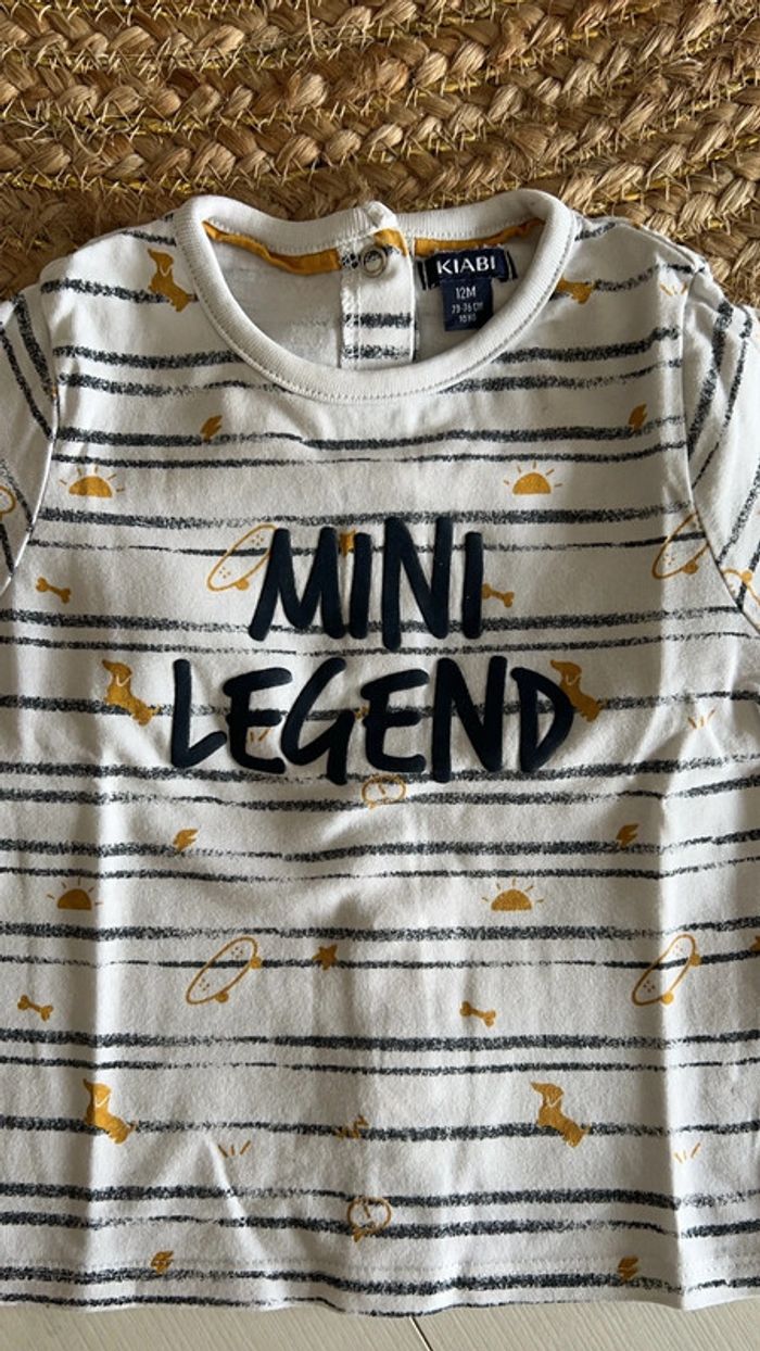 Lot de 2 T-shirt manches longues - 12 mois - photo numéro 3