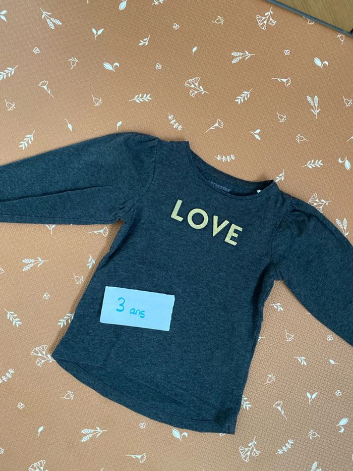 Teeshirt manches longues 3 ans