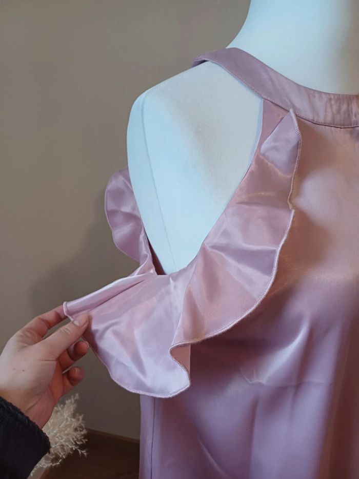 Robe rose satinée chic Reserved YFL taille M 38 - photo numéro 4