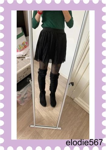 Cuissardes noires daim taille 40