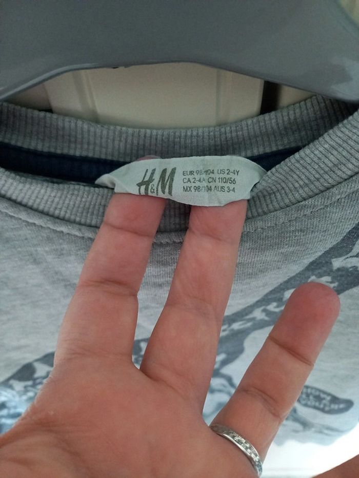 Sweat col rond gris garçon - photo numéro 2