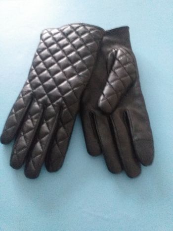 Gant cuir matelassé  neuf