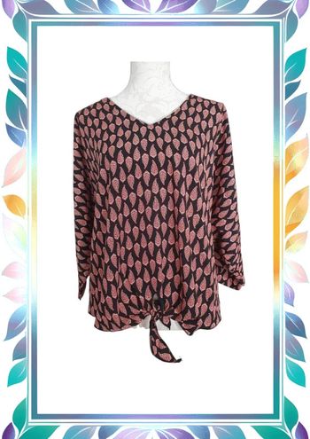 Blouse bordeaux orange noir dorée taille M 38